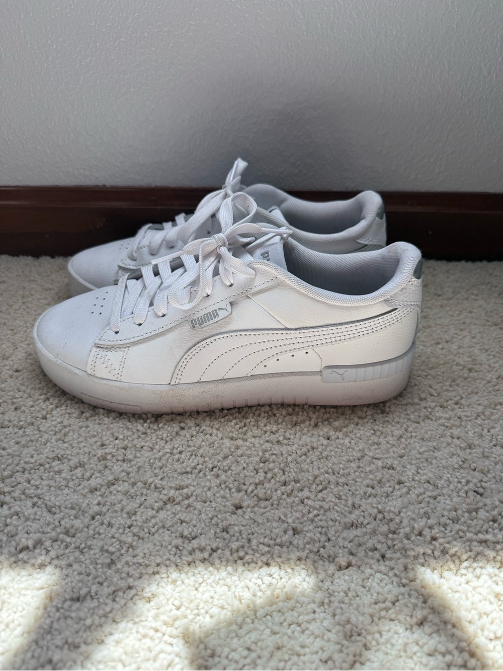 Puma White Low-Top Sneakers